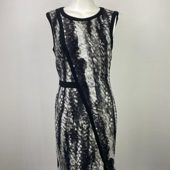 David Lawrence Dresses & Skirts - David Lawrence Size 8 Black White Women's Dress Pencil Sleeveless Workwear
